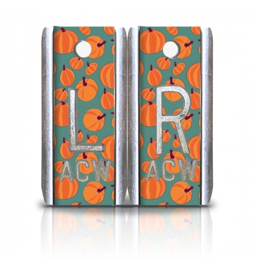 1 1/2" Height Aluminum Elite Style Lead X-Ray Markers, Pumpkins Pattern